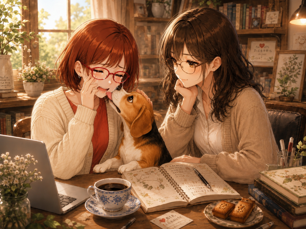 WordPressを一緒に学びながら支え合うイメージ