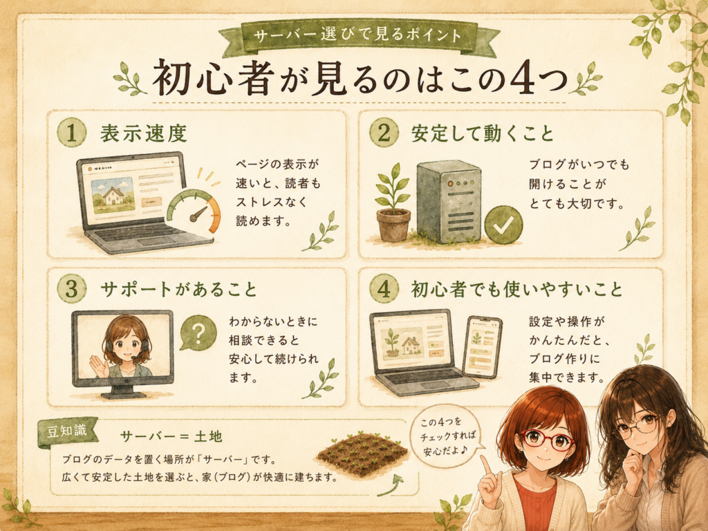 サーバー選びで見るポイント